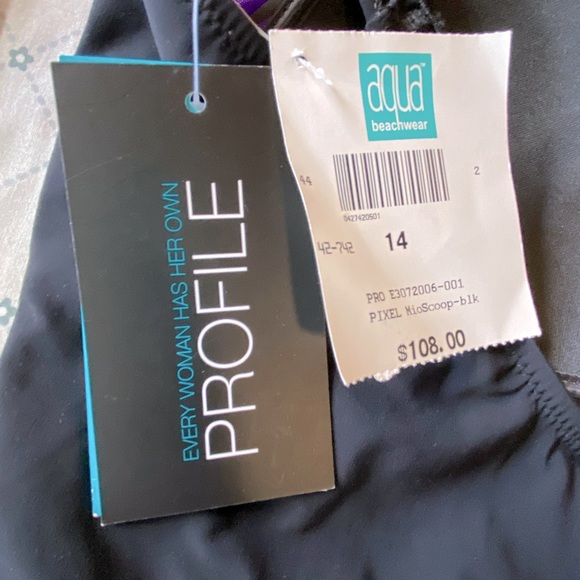 NWT Profile by Aqua One-piece Swimsuit - Picture 4 of 6